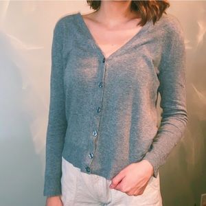 MERONA GRAY CARDIGAN SWEATER WITH BUTTONS